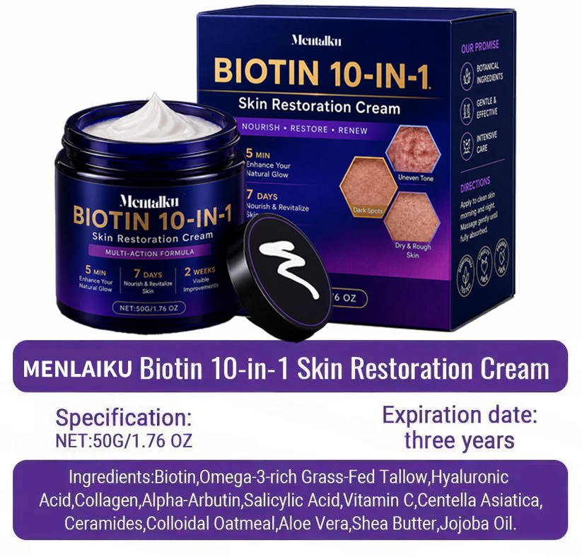 🔥LAST DAY 50% OFF - Mentalku® Biotin 10-in-1 Skin Restoration Cream